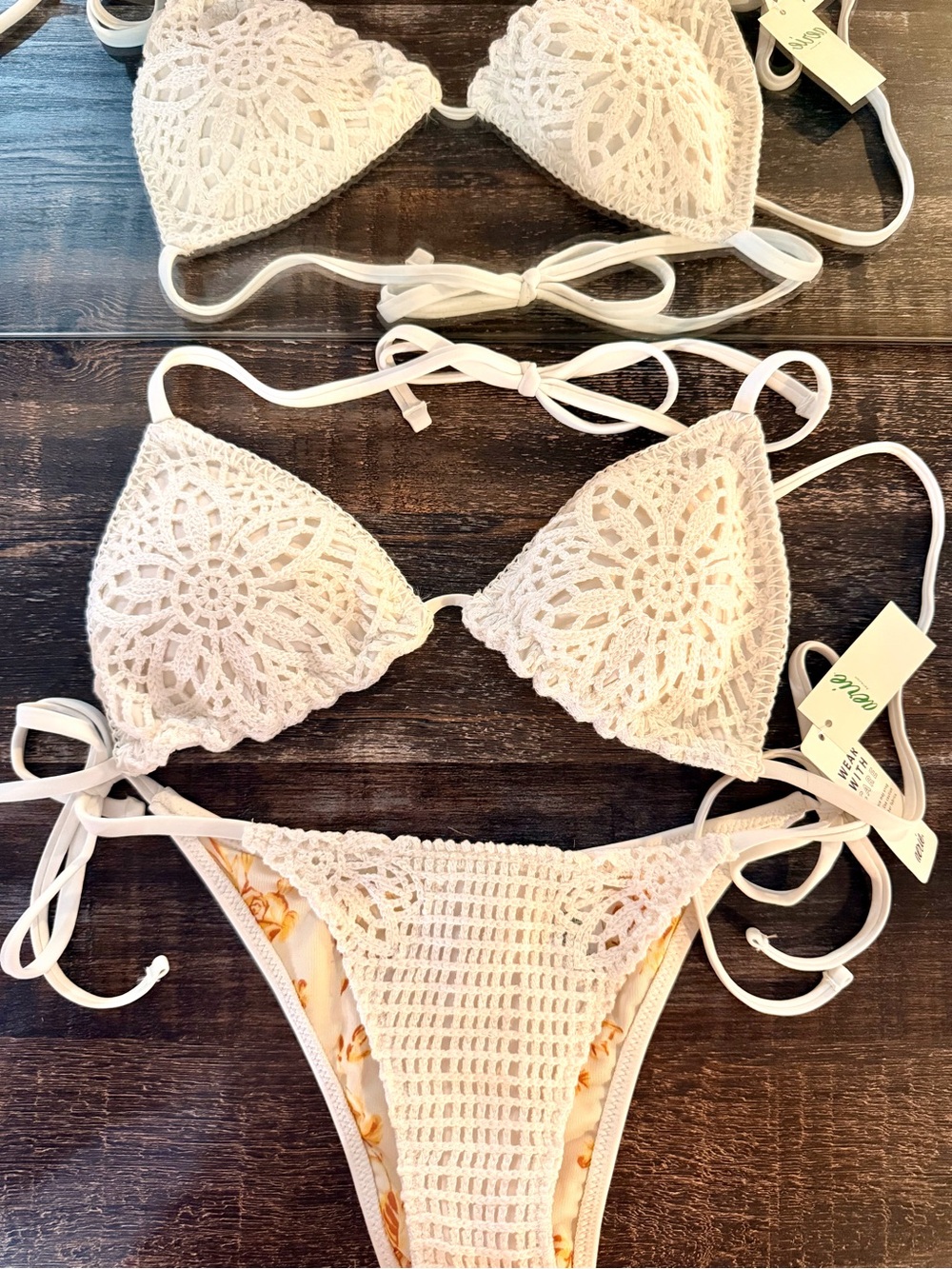 aerie Sun Lover Crochet Bikini Set